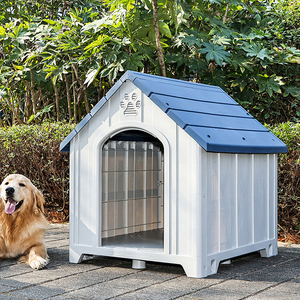 บ้านสุนัขพลาสติกกันฝน กันแดด เป็นมิตรกับสิ่งแวดล้อม ใช้ได้ทุกฤดู สำหรับกลางแจ้ง ประกอบง่าย ที่พักสัตว์เลี้ยง สำหรับสุนัขขนาดใหญ่ - Product Image 2