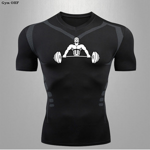 Unique Design High Performance Breathable Quick Dry Eco-Friendly Men Rash Guard Customized Logo Printed Solid Color - Product Image 1