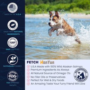 OEM/ODM kustomisasi makanan cair hewan peliharaan suplemen 100% minyak Salmon Liar murni untuk anjing & kucing dengan minyak Salmon, Omega-3,DHA & DHA. - Product Image 6