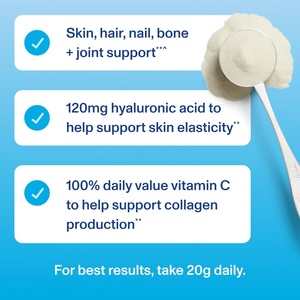 Compléments de collagène de haute qualité, enrichis en acide hyaluronique et vitamine C, 265 g de poudre de collagène - Product Image 5