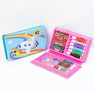 Deluxe Wooden Art <b>Set</b> Drawing Kit with Oil Pastels Colored <b>Pencils</b> Watercolor Cakes Sketch <b>Pencils</b> - Product Image 2