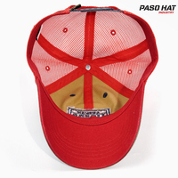Gorra Trucker de Malla Desgastada de 5 Paneles con Logotipo Personalizado, Gorra de Béisbol Vintage de Lona Bordada con Cierre a Presión