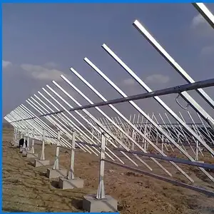 Braket pv braket surya sistem pemasangan tanah, braket surya panel pv struktur pemasangan tanah bahan aluminium