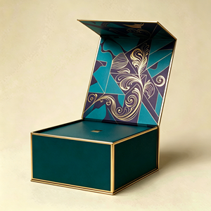 Custom Logo Luxury Gift Packaging <b>Box</b> High-End Magnetic Closure Rigid Paper <b>Box</b> with Foil Stamping for Jewelry Watch Cosmetics - Product Image 1