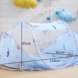 Mosquitero Plegable Portátil con Diseño Moderno de Dibujos Animados para Bebés, con Colchoneta y Juego de Almohadas, 100% Poliéster, para Uso en Verano - Product Image 2