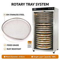 Déshydrateur alimentaire commercial à 96 plateaux, en acier inoxydable SUS 304, sécheur industriel à air chaud pour viande, bœuf séché, fruits et légumes