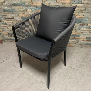 Chaise empilable moderne en <span class=keywords><strong>aluminium</strong></span> pour l'extérieur chaise de salle à manger confortable en corde pour jardin patio villa restaurant parc <span class=keywords><strong>cuisine</strong></span> - Product Image 2
