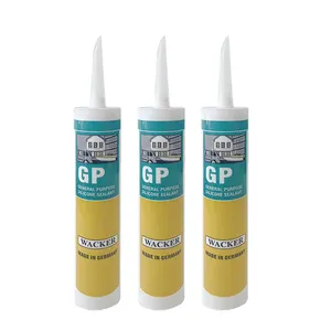 OEM disponibile bianco GP acetico Gap Filler impermeabile Silicone sigillante adesivo per vetro e alluminio
