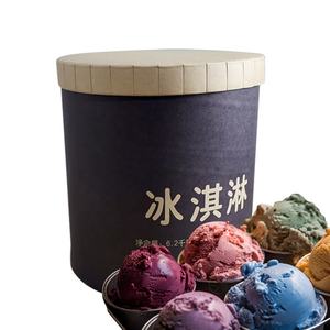 Conteneur en carton jetable pour crème glacée, 4,5 kg/6,2 kg, avec couvercle, pour usage commercial, CH - Product Image 1