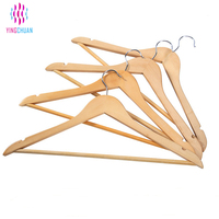 Échantillon Gratuit - Cintre Classique Flexible à Tête Ronde Pivotante, Antidérapant, Gain de Place, Durable, en Bois, pour Magasin de Vêtements