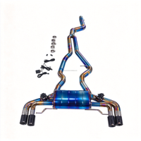 Échappement Catback en Titane pour BMW M240i G42 Coupé B58 3.0T 2023, Silencieux Unique, Double Valve, Embouts en Fibre de Carbone, Quatre Sorties