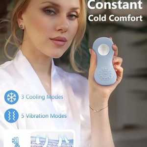 HORIGEN เครื่องนวดหน้าอกแบบทำความเย็นไฟฟ้า USB ชาร์จได้แบบพกพาอุปกรณ์บำบัดการให้นมบุตรสีฟ้า - Product Image 3