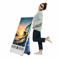 Pantalla Publicitaria Digital LCD Portátil para Interiores y Exteriores, Cartel Animado, Pantalla Comercial para Ascensores, FHD