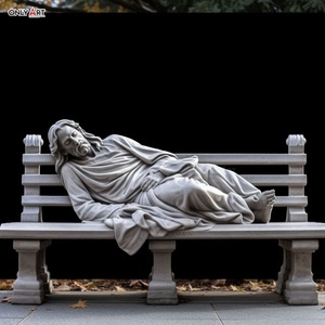 Estatuas de Jesús Meditando en Mármol Blanco para Navidad, Adorno para el Hogar o Exteriores, OAMJ-03, Brasil - Product Image 6