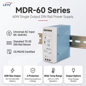 Article chaud MDR-60-24 60W 5v 12v 24V 2.5A Type de rail Din Alimentation à découpage SMPS avec indicateur LED pour usage industriel - Product Image 3