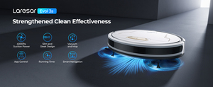 Robot aspirateur et serpillière 3 en 1 avec cartographie intelligente, auto-vidage, compatible Alexa, pour poils d'animaux, tapis et sols durs L6 Nex - Product Image 4