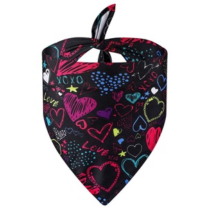 Bandana anjing peliharaan pola poliester cetak kustom syal segitiga Bandana anjing - Product Image 3
