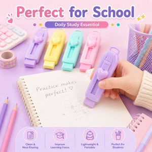 Goma de Borrar Telescópica Retráctil Color Macaron de Alto Valor para Estudiantes, Limpia con Menos Residuos, Papelería al por Mayor - Product Image 6