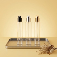 Flacons de parfum vides rechargeables en verre rond et fin de 30 ml avec pulvérisateur à col fileté et capuchon en aluminium de 15 mm – Vente en gros