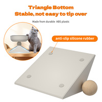 Jpawspace Gamelle portable pliable pour animaux de compagnie, réglable en hauteur et en angle, base en ABS, acier inoxydable 304, pour l'amélioration de la santé cervicale des chats
