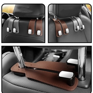 Gancho para Reposacabezas de Coche 2 en 1 de Calidad Premium, Minimalista, de Gamuza, para Asiento Trasero, Gancho Doble Colgante, Gran Capacidad de Carga, Soporte de Pared de Aleación - Product Image 6