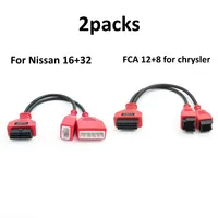 Adaptateur de câble de passerelle pour Nissan 16+32 OBD, câble de scanner OBD2 FCA 12+8 pour Chrysler OLIVER Rouge/Noir