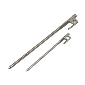 Accessoires de tente en gros, accessoires de camping, piquets de tente en acier inoxydable pour l'extérieur, piquets de sol métalliques robustes - Product Image 2