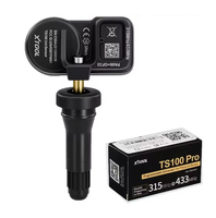 Capteur de pression des pneus en caoutchouc XTOOL TS100 PRO TPMS, réparation des pneus, surveillance de la pression, 315 MHz, 433 MHz, 2 en 1, programmable