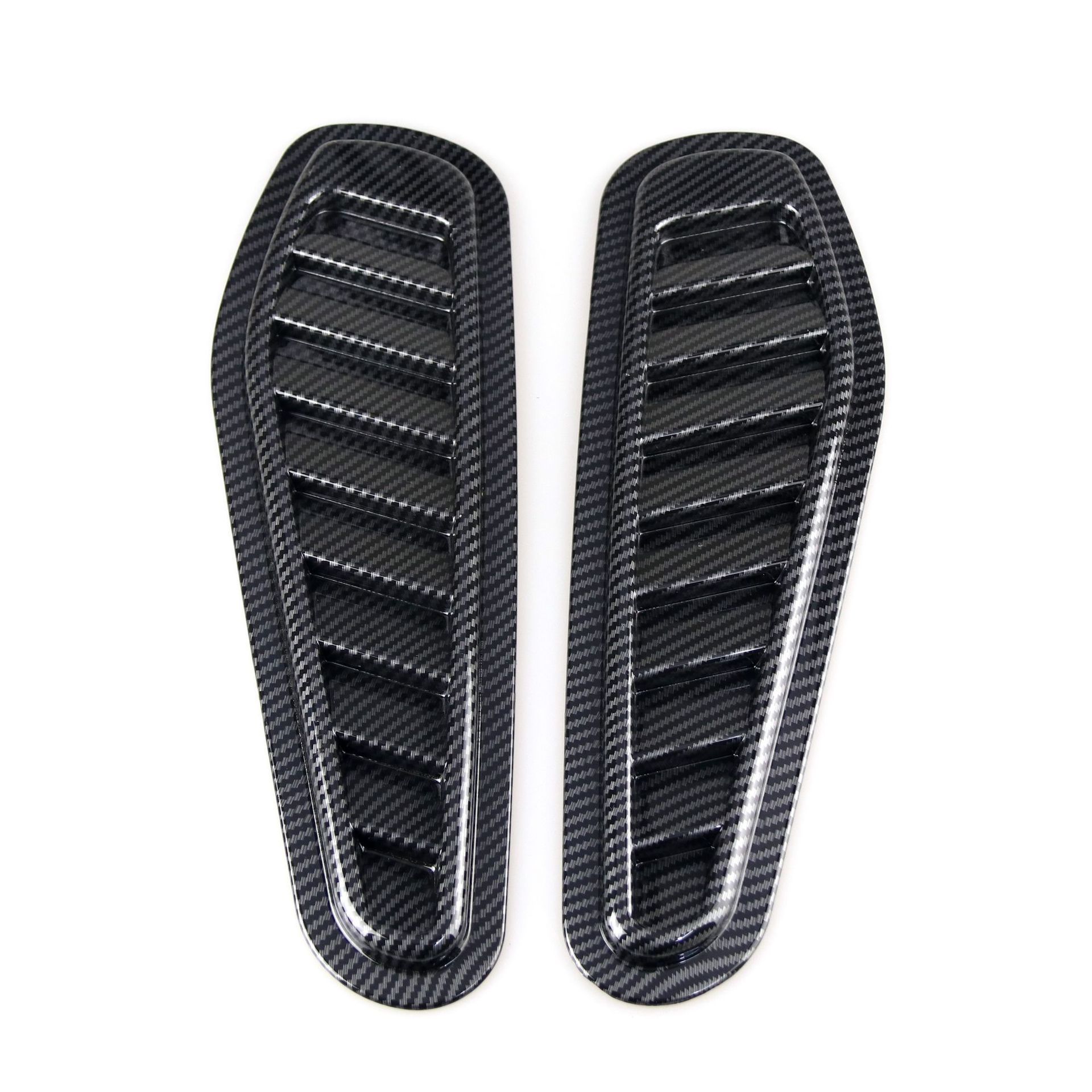 Produktbild von Autoschmuck Motorhaube 3 Stücke Universal Auto Air Flow Intake Hood Scoop Vent Bonnet Cora Abckungen Zentrum Seite Air Outlet Haube Schwarz Außen Zubehör Lufteinlass Motorhaube