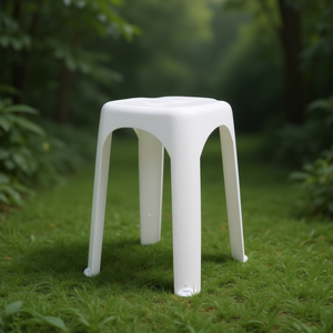 เก้าอี้นั่งชักโครกสีขาว 163.57 ซม. ทำจากพลาสติกสำหรับห้องน้ำ - Product Image 3