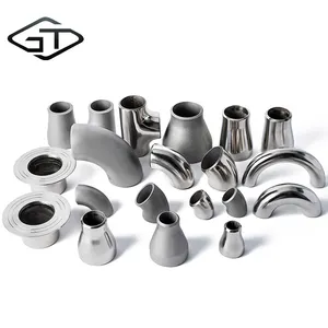 5" to 8" polished 304 316l stainless steel sanitary pipe fittings 90 degree 180 short radius elbow fittings for Pharmaceutical