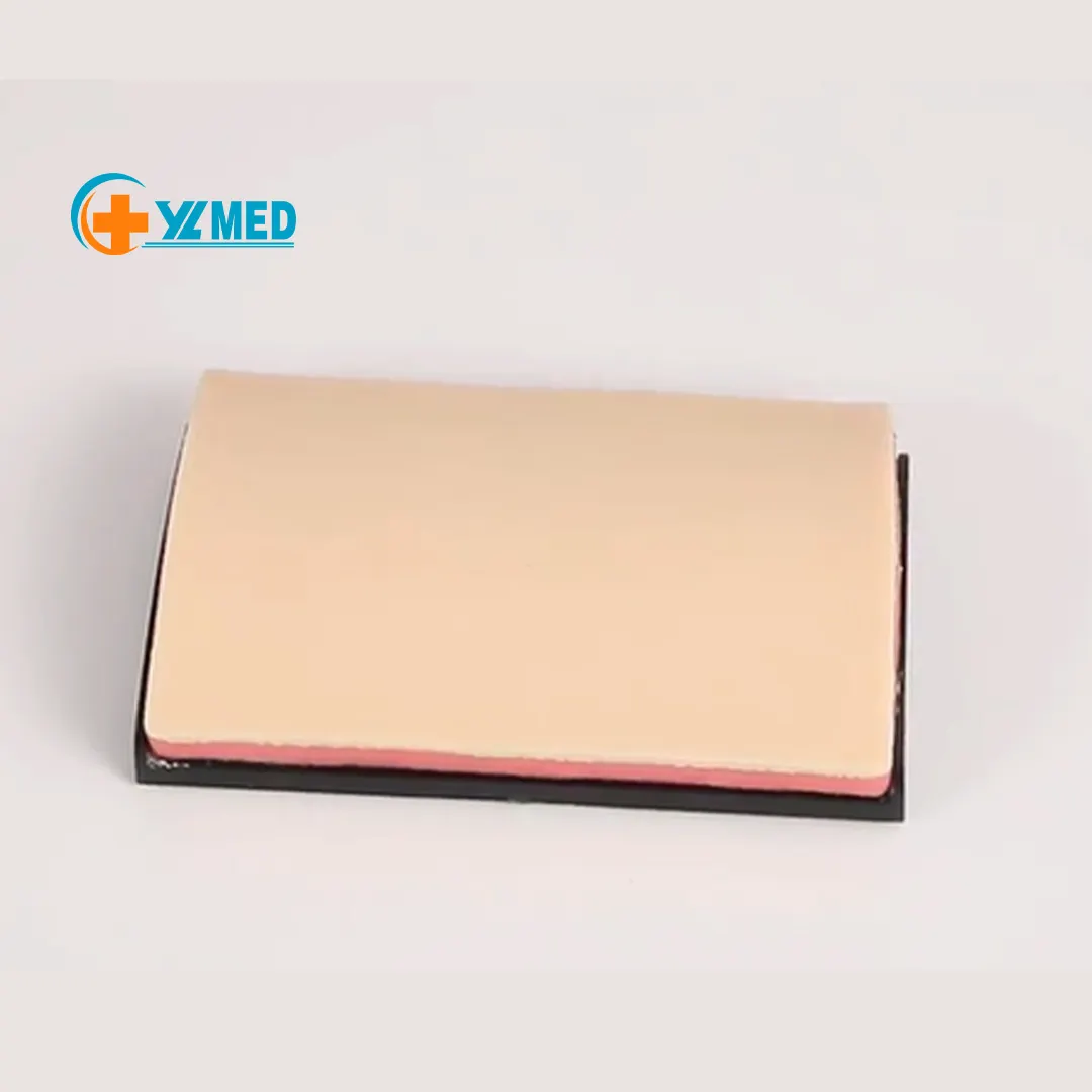 Three-layer simulation skin arc base free cut skin suture training model for teaching and medical practice