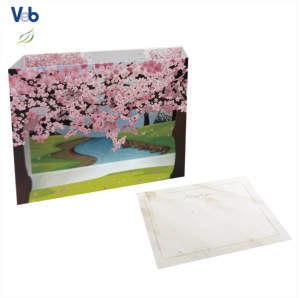 Boîte à cadre 3D pliable personnalisée, design professionnel, carton non couché, carte 4 saisons, écologique, faite à la main, carte de remerciement - Product Image 1