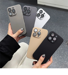 Màu Sắc Ban Đầu Siêu Mỏng Matte PC Trường Hợp Đối Với iPhone 16 15 14 Cộng Với 13 12 11 Pro Max Glass Máy Ảnh Bảo Vệ Chống Sốc Mỏng Trường Hợp - Product Image 4