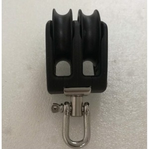 Polea de Rodamiento Giratoria de Doble Rueda para Yate/Barco de Vela, Diámetro de Rueda de 35 mm, Diámetro de Cable de 8 mm, Acero Inoxidable BP-3503F - Product Image 4