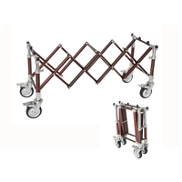Chariot de transport de cercueil en acier inoxydable argenté Yongfa certifié CE ISO, style européen et américain, accessoires pour cercueil funéraire