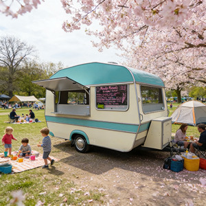 Outdoor Mobile Catering Food Cart Mobile Fast Food Cart for Food Truck Business Startup - Product Image 1