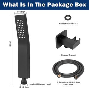 <span class=keywords><strong>Pommeau</strong></span> de <span class=keywords><strong>douche</strong></span> surpresseur à noyau en laiton durable noir mat économiseur <span class=keywords><strong>d</strong></span>'<span class=keywords><strong>eau</strong></span> à faible <span class=keywords><strong>d</strong></span>ébit pour hôtel et salle de bain - Product Image 2