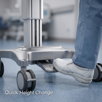 Chariot médical informatique à roulettes, fabriqué avec précision par des experts de Keling Medical.