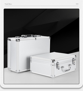 Boîte <span class=keywords><strong>à</strong></span> <span class=keywords><strong>outils</strong></span> portable multifonctionnelle en alliage d'aluminium avec serrure <span class=keywords><strong>à</strong></span> combinaison pour le stockage d'équipements et d'instruments – En stock - Product Image 6