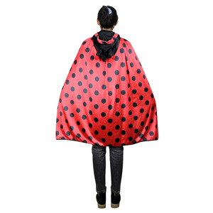 Halloween <strong>Miraculous</strong> Ladybug Cosplay Cape, Adult Polka Dot Hooded Cloak for Party &amp; <strong>Costume</strong> Events - Product Image 4