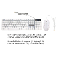 Kombo Keyboard dan Mouse Gaming Mekanik Berkabel, Set USB Ergonomis