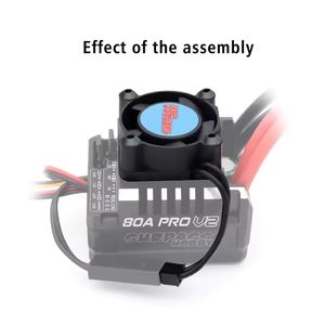 การ์ดโปรแกรมพัดลมกันน้ำ BEC 6.0V-8.4V <span class=keywords><strong>V2</strong></span>ปัดแปรง ESC ในตัวการ์ด80A สำหรับ RC 1/10 Crawler Car - Product Image 6