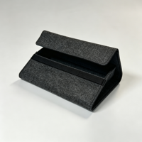 Organisateur de bureau pliable en feutre, protection anti-poussière, rangement multi-poches réutilisable, sangle élastique confortable, accessoires de bureau