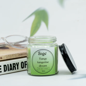 Lavender <b>Lemongrass</b> Jar <b>Candle</b> Fresh Herbal Scented Home Fragrance for Relaxing Ambiance Bedroom and Peaceful Energy - Product Image 2