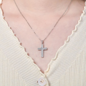 Factory Trendy Jewelry Insert Zircon 14k Gold Filled Tarnish Free Waterproof Orthodox <b>Cross</b> Necklace Dainty for Unisex - Product Image 5