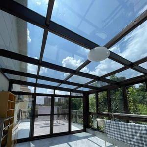 Moderna aleación de aluminio Sunroom inclinado techo moldeado Vidrio cerrado balcón patio para uso doméstico para Villa casa terrazas - Product Image 4