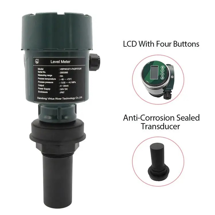 High accuracy intelligent 4-20ma output ultrasonic water flow meter for water treatment management