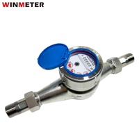 Ventes d'usine - Compteur de débit d'eau multi-jets ISO4064 DN15 Classe B IP68 en acier inoxydable SS304/SS306 pour usage résidentiel et industriel