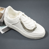 Olian Pendentif personnalisé Décorations de chaussures en métal Lacets à chaîne en strass bling Accessoires à chaîne en métal pour baskets